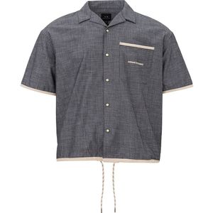 Armani Exchange - Overhemd - Blauw - Katoen