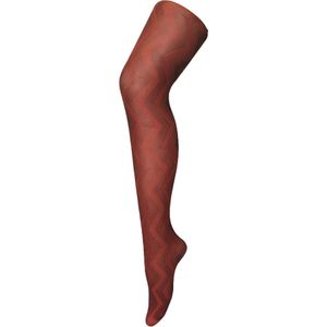 Sock Snob - 80 Denier - Ondoorzichtige Panty's - Rood - Patroon