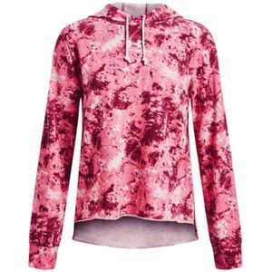 Under Armour UA Rival badstof hoodie met print voor dames, roze