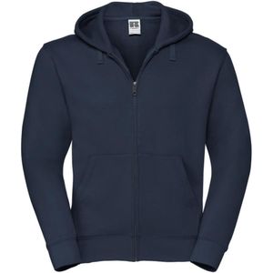 Russell Heren Authentieke Sweatshirt met volledige ritssluiting / Hoodie (Franse marine)