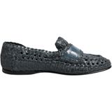 Geweven Leren Instappers