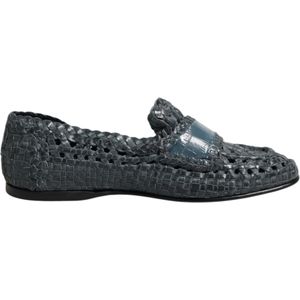 Geweven Leren Instappers