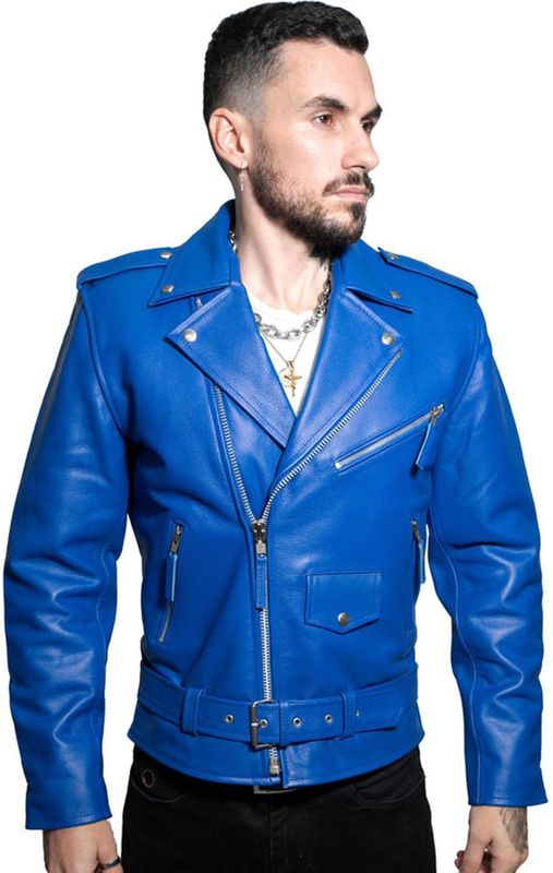 Brando - Leren Jack - Zwart - Koeienhuid - Comfortabel Ontwerp