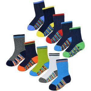 10 paar antislip katoenen babysokken voor jongens met sterren - Stijl 1