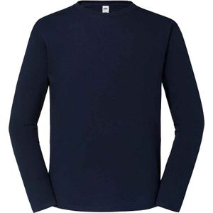 Fruit of the Loom Heren Iconic T-shirt met lange mouwen (Deep Navy)