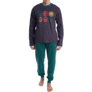 Katoenen herenpyjama met lange mouwen KLP4