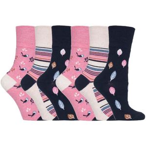 6 paar sokken zonder elastiek damessokken met zachte grip - GG168