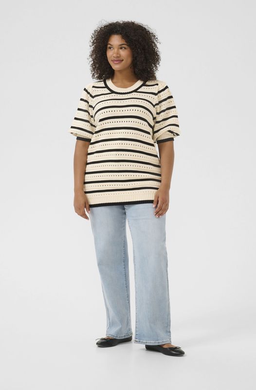 Pullover Regular fit black offwhite