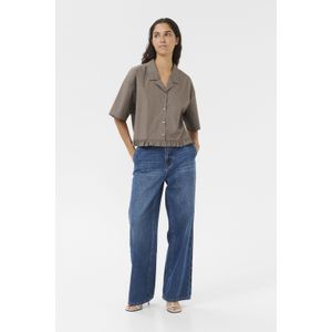 Karen by Simonsen, Dames, Blouses & Shirts, Bruin, Maat: M Katoen,