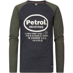 Petrol Industries - Jongens Artwork T-shirt Lange Mouwen Posser - Zwart - Maat 4J / 104cm