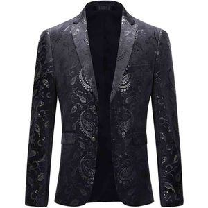 Stijlvolle zwarte blazerjurk met bloemenblazer