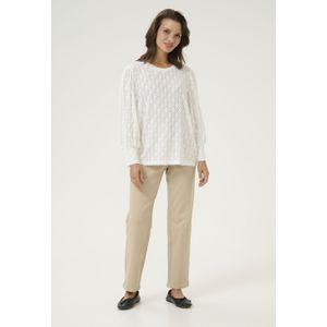 Kaffe - Blouse 'Tio' - Natuurwit - Wijde Blouse - Lange Mouw