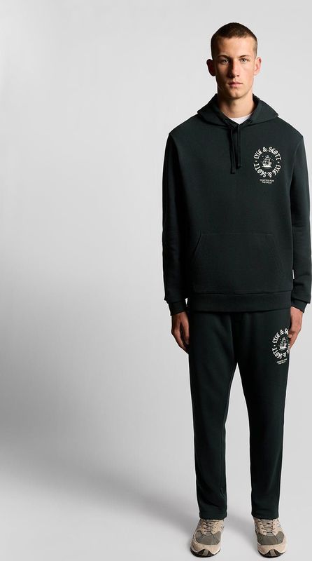 Lyle & Scott Insignia Graphic Cotton Joggingbroek - Marineblauw