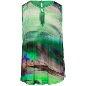 Top - Groen - Mouwloos - Sleutelgatdetail