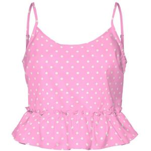 VERO MODA x Kae Sutherland pyjamatop VMKAE met stippen roze/wit