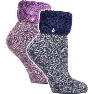 2-Pack Dames Zachte Lounge Sokken met Antislip
