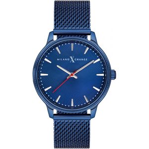 Milano X Change vrouw marineblauw quartz horloge