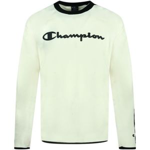 Champion Classic Script Logo Wit Fleece Sweatshirt - Maat S