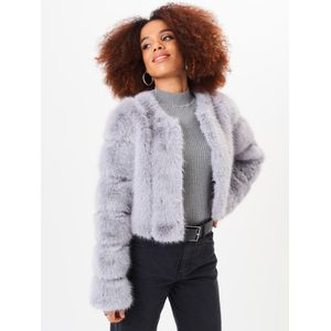 Crop jack van imitatiebont met paneel