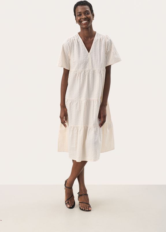 Jurk Relaxed fit Eggnog white