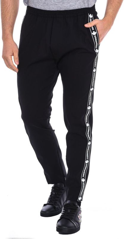 Dsquared2 - Sportieve Wollen Track Pants - Zwart - Heren