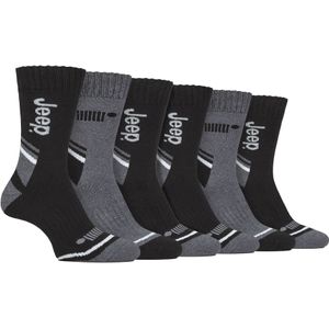 Heren 6-pack Wandelsokken | Polyester Buiten-sokken voor wandelen