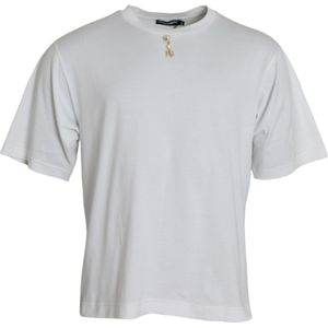 Dolce & Gabbana - T-shirt - Wit - Crew Neck - Katoen
