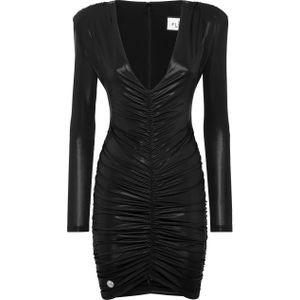 Philipp Plein - Padded Shoulder Mini Dress - Zwart - Dames