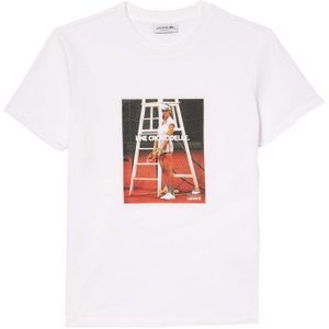 Lacoste Dames/Dames Bedrukt Piqué T-shirt (Wit)