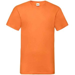 Fruit of the Loom Heren Valueweight V Neck T-shirt (Oranje)