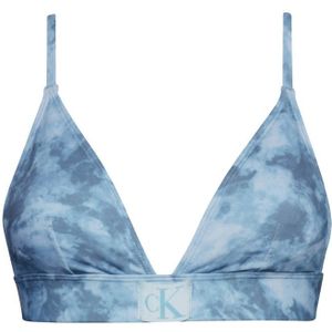 Calvin Klein Voorgevormde Triangel Bikinitop Lichtblauw - Maat L