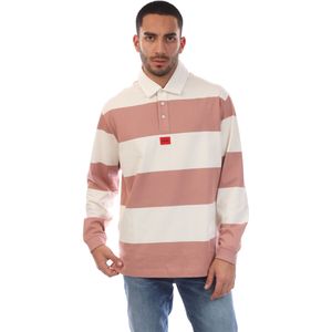 Heren Hugo Diragbi Poloshirt met lange mouwen in Multi kleur