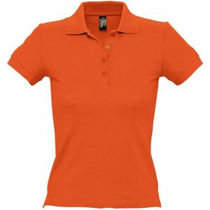 SOLS Vrouwen/dames Mensen Pique Korte Mouw Katoenen Poloshirt (Oranje)