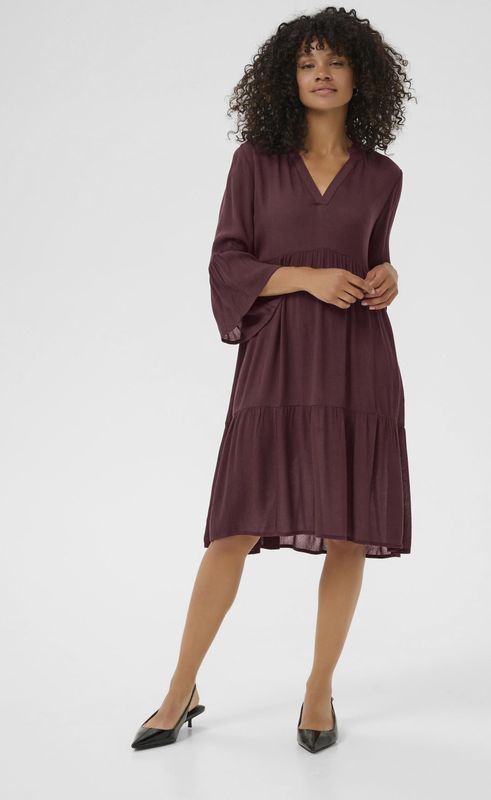 KAmarianah - A-shape - Jurk - Bordo