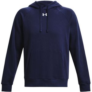 Under Armour Unisex Rival Fleece Hoodie voor volwassenen (Middernacht marine/wit)