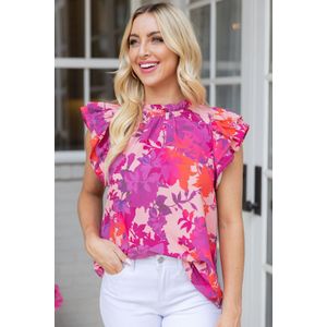 Bloemige Flutter Mouw Blouse