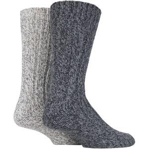 2 paar dikke winter warme gebreide wollen laarzensokken - SS131 Dark