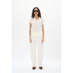 Blouse met korte mouwen Whisper White