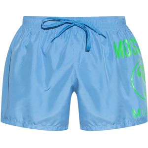 Moschino - Milano-logo - Korte Zwemshort - Lichtblauw
