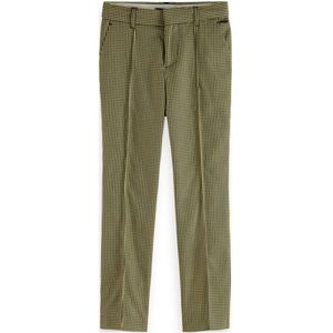 Scotch & Soda Regular Fit Broek Met Pied-de-poule Zand/zwart - Maat 6J / 116cm