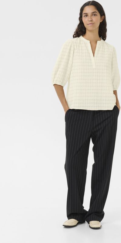 Karen by Simonsen, Dames, Blouses & Shirts, Beige, Maat: M Nylon,