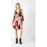 Pinko, Dames, Jurken, Veelkleurig, Maat: S Poliester,