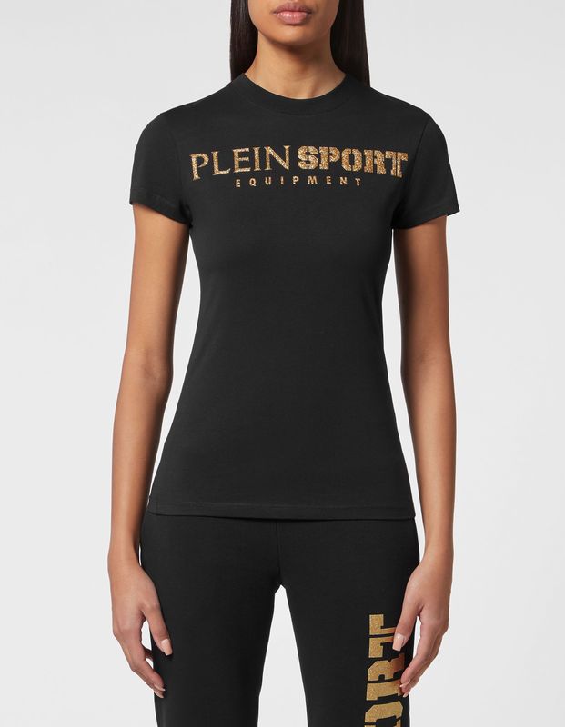 Plein Sport, Dames, Tops, Zwart, Maat: XS Katoen,