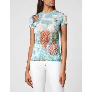 Philipp Plein - LS Top Stretch Pineapple Skies - Veelkleurig - Jersey