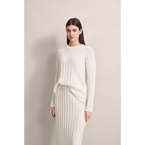 Pullovers - Ecru - Zonder Capuchon - Lange Mouwen - Ronde Hals