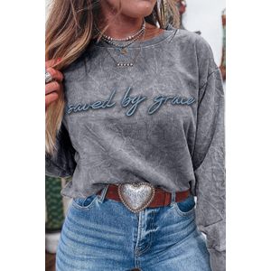 Relaxed Fit Saved By Grace Top