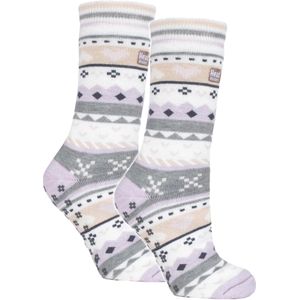 2 Paar Dames Zielverwarmende Sokken met Grip