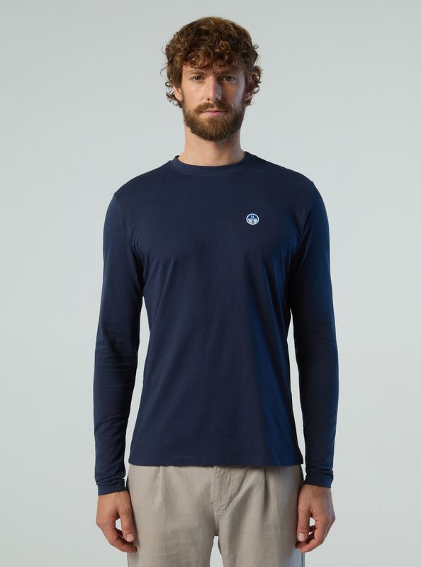 North Sails, Heren, Tops, Blauw, Maat: L Katoen,