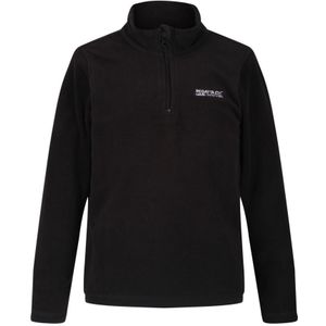 Regatta - Geweldige Outdoors Kinder Hot Shot II Half Zip Fleece Hoodie (Black/Black) - Maat 7-8J / 122-128cm