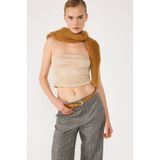 Nomatter-What - Strapless Crop Top - Goud
